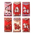 thumbnail image 1 of Party Supplies Set 2026 Year of Red Envelopes 6 Pack Chinese New Year Creative Envelopes Traditional Festive Pockets Decoration Kit,Balloon Set,Banner Set,Table Decor,Confetti,Party Favors,Event Acce, 1 of 9