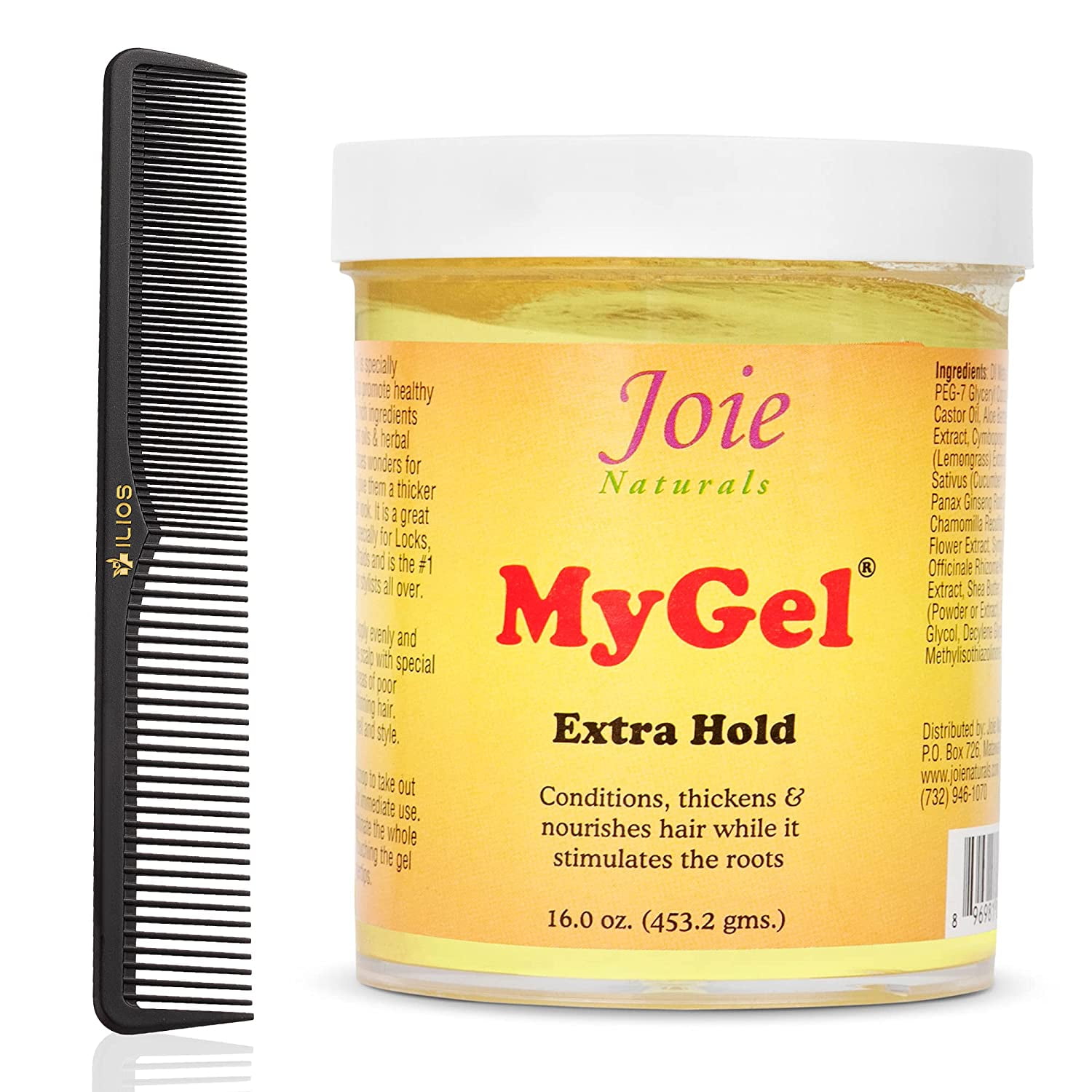 Joie Naturals My Gel Hair Gel Set with Styling Comb Hair Styling Gel