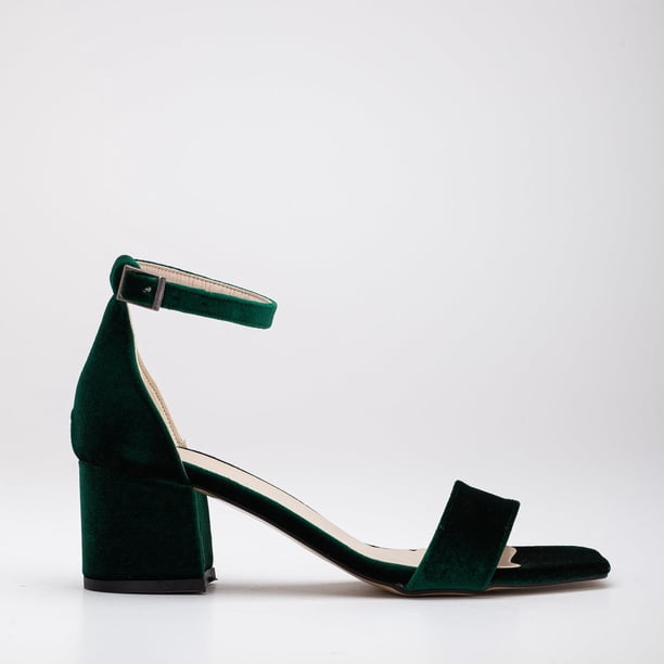 Iva - Sandalias de ante verde esmeralda 27 CM