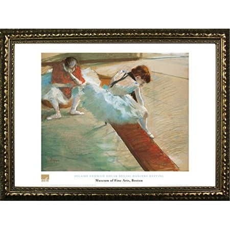 Degas Ballerina Paintings - buyartforless FRAMED Dancers Resting by Hilaire Germain Edgar Degas 24x32 Art Print Poster Famous Painting Figurative Ballerina Dancers From Museum of Fine Arts Boston Collection