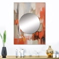thumbnail image 1 of Designart "Sunkissed Enchanted Essence II" Abstract Marble Mirror Wall Decor - Modern Orange Abstract Large Mirror For Wall Art Decor - 32" x 24" Inch, 1 of 5