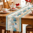 thumbnail image 5 of Starfish Coastal Blue Table Runner 90 Inches, Summer Ocean Coral Conch Vintage Bed Runner Dresser Scarves Tabletop for Indoor Outdoor Parties/Ceremony/Banquet, 13" x 90", 5 of 9