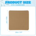 thumbnail image 2 of Glasses Cleaning Cloth 7.9" x 7.9" , Microfiber Eyeglasses Cleaner Cloths Soft Suede Wipe Screen, Brown 12 Pcs, 2 of 7