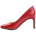 thumbnail image 3 of Journee Womens Monalee Square Toe Mid Heel Pumps, Widths Available, 3 of 10