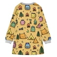 thumbnail image 6 of Girls' long-sleeved dress Camping Girls' A-line dress with ribbed cuffs Soft and comfortable, 6 of 6