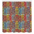 thumbnail image 3 of Ambesonne Cartoon Shower Curtain, Sketch Amsterdam, 69"Wx75"L, Multicolor, 3 of 3