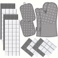 thumbnail image 1 of Juego de guantes de cocina, soportes para ollas, toallas y paños de cocina, 1 of 8