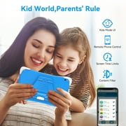 TABURETO Kids Tablet, Android 12, 4GB+64GB, Dual Camera, Preinstalled Kid Apps, Parent Control, Educational Stand