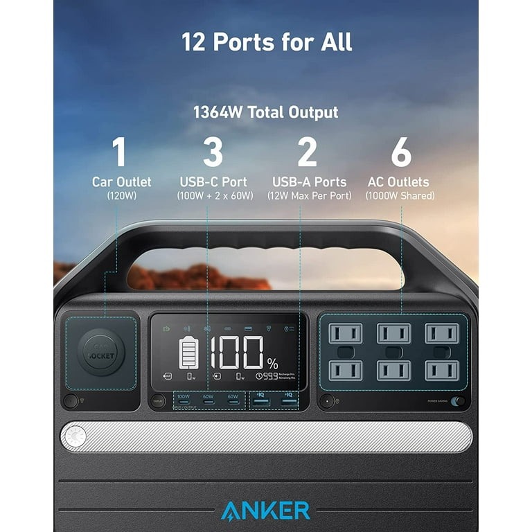 Anker - anker powerhouse 555 ポータブル電源　1024wh Anker 555 Portable Power Station (PowerHouse 1024Wh