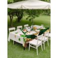thumbnail image 3 of Outdoor Tablecloth with Umbrella Hole and Zipper, St. Patrick's Day Rectangle Table Cloth 60x120 Inch Waterproof Tablecloth, Shamrocks Gnomes Coin Beige Leaves Picnic Table Cover for Patio Camping, 3 of 7