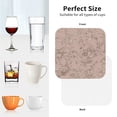 thumbnail image 6 of Zufioo Rose Gold Marble Texture Print Leather Coaster Set, Decorative PVC Coasters 4-pack - Scald and Stain-resistant, Suitable for Home, Cafes, Restaurants-Square, 6 of 6