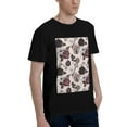 thumbnail image 2 of Bingfone Retro Red Black Roses Men'S Loose Fit Short-Sleeve Pocket T-Shirt, 2 of 7