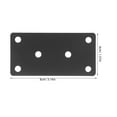 thumbnail image 2 of OUNONA  10 Sets Flat Metal Plate Corner Bracket for Wood Fitness Black, 2 of 8