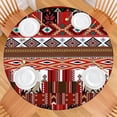 thumbnail image 2 of Floral Boho Style Round Tablecloth with Elastic Band, 44 Inch Fits 38-42 Inch Tables Stain Resistant, 2 of 7