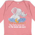 thumbnail image 4 of Inktastic My Safta Loves Me to the Moon and Back Elephant Family Boys or Girls Long Sleeve Baby Bodysuit, 4 of 5