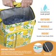 thumbnail image 3 of Yellow Lemon Print Backpack Cooler, Leakproof Insulated Lunch Bag for Tropical Trips and Summer Fun, 3 of 5