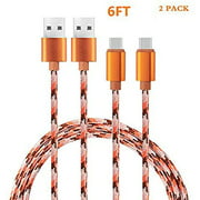 USB Type C Cable, Nylon Braided USB Type C Long Cord Fast Charging Sync Cable for Samsung Galaxy S8,S8 Plus,Apple New