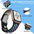 thumbnail image 2 of KOMI Compatible with Apple Watch Band 41mm 40mm 38mm for Women Men, 4 Pack Silicone Sport Replacement Wristband for iWatch SE Series 9 8 7 6 5 4 3 2 1, M/L, 2 of 8