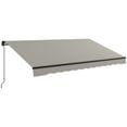 thumbnail image 1 of Outsunny 12' x 10' Patio Retractable Awning Sunshade Shelter, Light Grey, 1 of 10