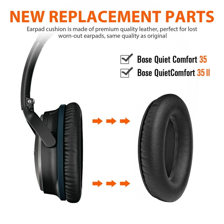 Sui katastrofe annoncere Replacement Ear Pads Fit for Boses Headphones, 2 Pcs Noise Isolation Memory  Foam Ear Cushions Cover Compatible with QuietComfort 35 (Boses QC35), Quiet  Comfort 35 II (Boses QC35 II) over-Ear Headphone - Walmart.com
