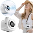 thumbnail image 2 of 1Pcs White Personal Fan, Camera Shaped Portable Handheld Fan with Digital Display, Quiet, Compact Pocket, 2 of 9