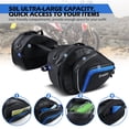 thumbnail image 4 of NICECNC Motorcycle Throw Over Saddlebags Universal Rear Side Bag 50L Panniers for Scooter Street Sportster, 4 of 10