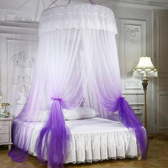 Agiferg Grands Rideaux Anti-Moustiques Romantiques à Dégradé de Couleurs Dôme Princesse Moustiquaire Dôme