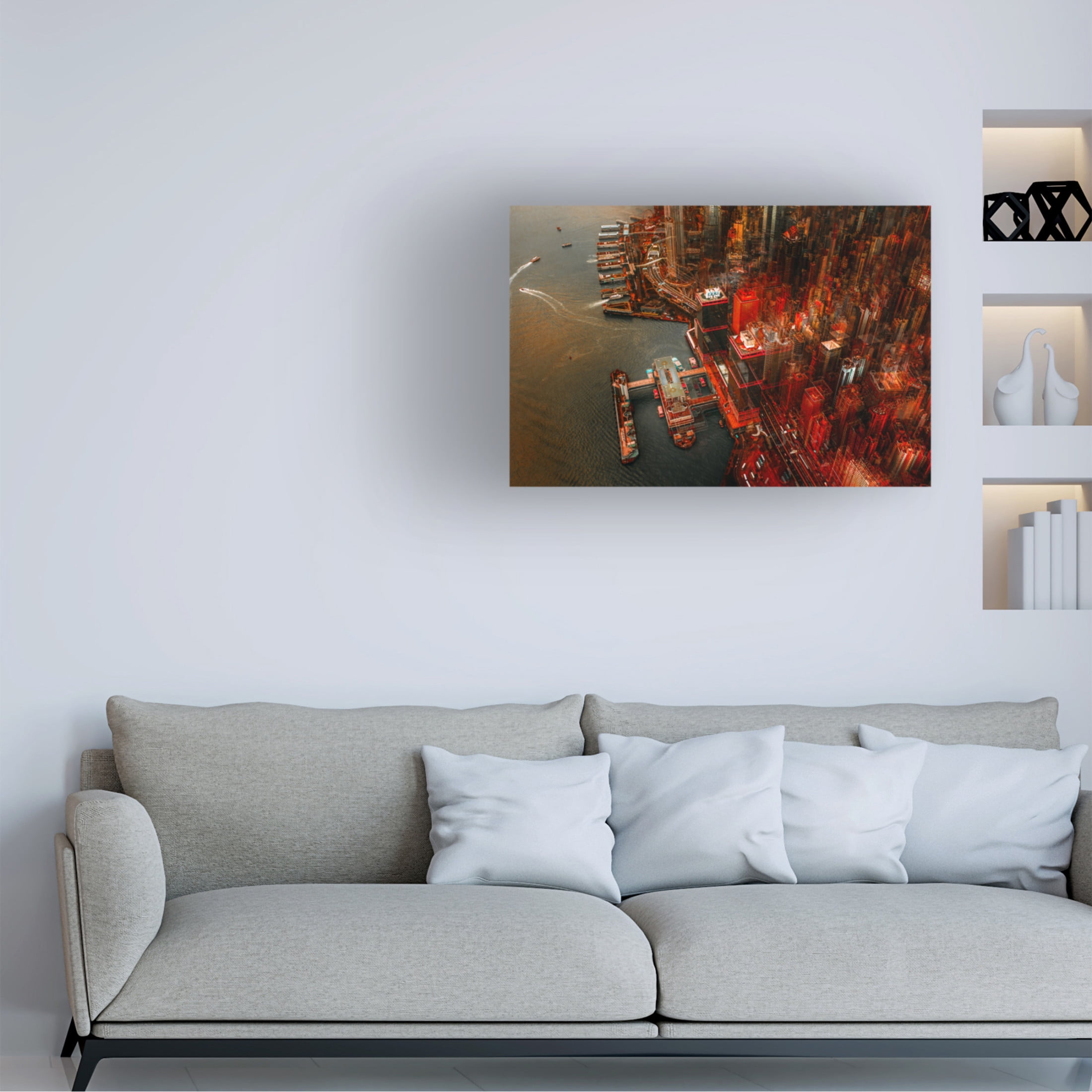 Canvas Wall Art - Carmine Chiriaco 'Hk' Wall Art for Living Room, Bedroom, or Office Décor by Trademark Fine Art - 32 x 22 Inches