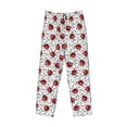 thumbnail image 6 of Daiia Red Ladybugs On Black Dotted Men's Sleep Pant with Pockets and Drawstring,Pajama Pants-Small, 6 of 9