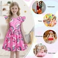 thumbnail image 6 of Benylion Girls Nightgowns Pajamas Pink Unicorn Dress Flutter Sleeve Swing Halloween Birthday Party Clothing for Kids 3-4 years, 6 of 6