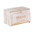 thumbnail image 1 of HOMEKOKO Vintage Large Wood Bread Box for Kitchen Counter, Retro Design Single Layer Bamboo Large Capacity Food Storage Bin (White), 1 of 7