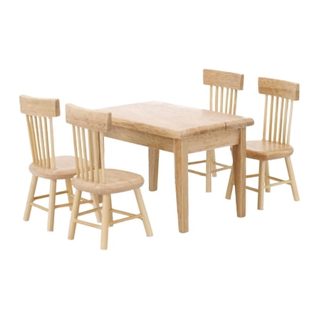 NUOLUX Mini House Furniture Beige Wood 1 Set 4.13X2.63X2.48in