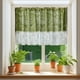 thumbnail image 5 of pstuiky Cortinas estampadas con flores, con borde de encaje y diseño escalonado para ventanas, ideales para cocinas, baños y cafeterías., 5 of 6