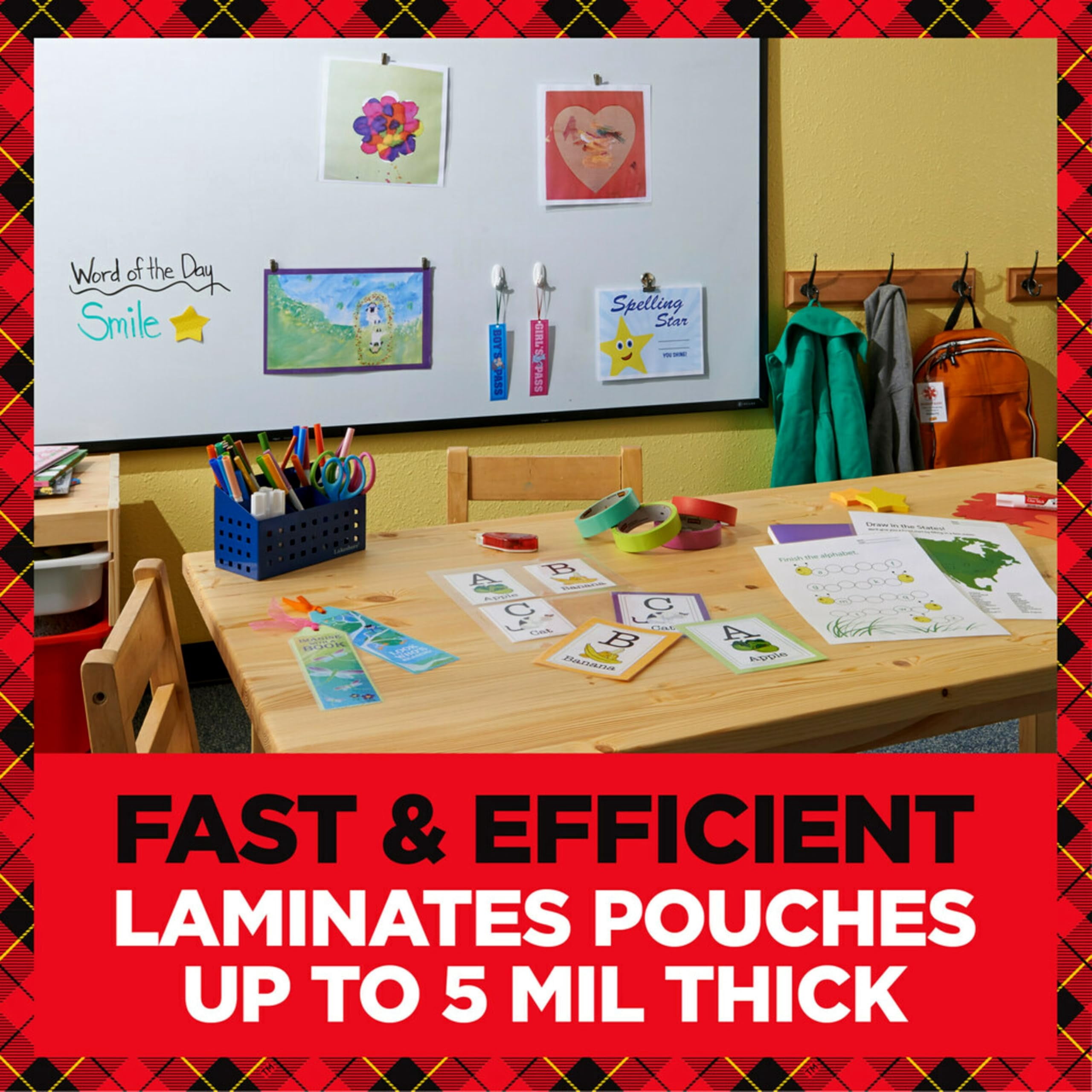 TL1302XVP Thermal Laminator with 20 Pouches, Fast 1-Minute Heat-Up for Photos Flyers Decor, Home Office Essential, White