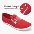 thumbnail image 2 of AOMAIS Women’s Slip On Canvas Shoes Sneakers Fashion Elastic Sneakers（Red US5）, 2 of 11