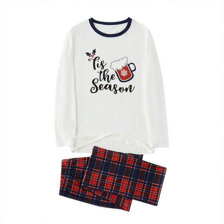 Lanhui Christmas Parent-child Outfit Letter Printed Two-piece Home Wear Pajamas Dad