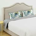 thumbnail image 3 of Yayeee Pillowcase Standard Size Set of 2 Satin Wrinkle Resistant Pillow Case, Peacock Feather, 3 of 7