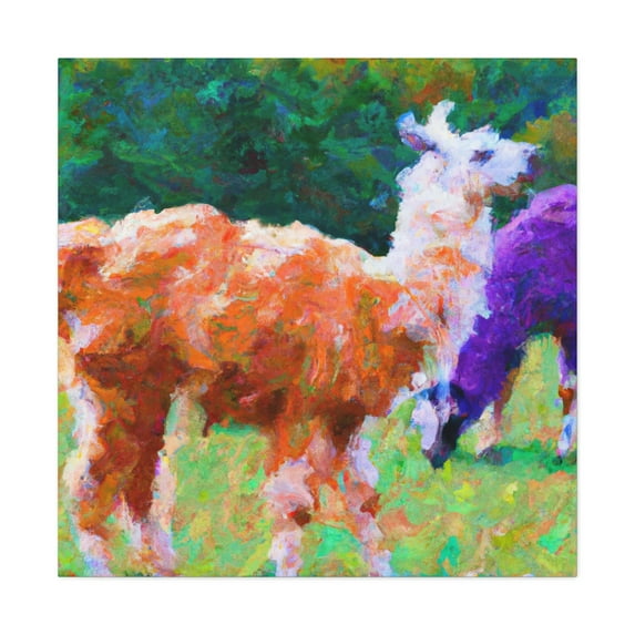 Llama in Impressionism - Canvas