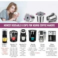 thumbnail image 3 of 2pcs Reusable K Cups Coffee Filter, Stainless Steel K Cup Reusable Coffee Pods Filters for Keurig 1.0 & 2.0 Coffee Makers BPA-Free Refillable Coffee Filters, 3 of 8