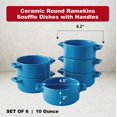 thumbnail image 5 of Bruntmor Blue Ceramic Ramekin Set 6 Plates 10 Oz Porcelain Skillet, 5 of 10