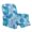 Blue Tropical Floral, variant on HUIACONG Gray Spooky Damask Print 4-Piece Recliner Chair Slipcovers, Side Pocket Wrinkle Free Soft Stretchy Fabric, No Tools Needed Anti-Slip Furniture Protector for Living Room