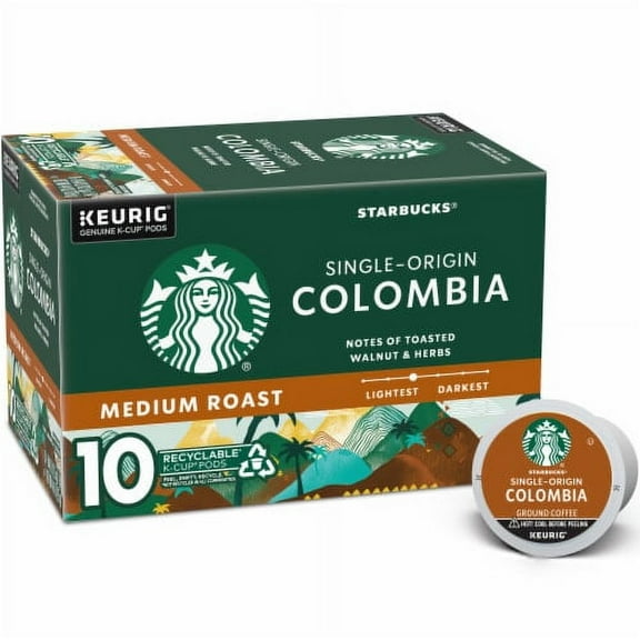 2X - Starbucks Medium Roast Ground Colombia Coffee K-Cups