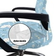 thumbnail image 5 of ZIATUBLES Desk Chair Cover Dustproof Soft Fit Universal Rotating Chair Slipcovers Removable Furniture Protector Cover with Snap Button, S, Cartoon Rabbit Butterfly Bow Flower Light Blue, 5 of 7