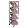 thumbnail image 2 of Zapatero organizador de zapatos, soporte de almacenamiento Vertical de 9 capas, caja de almacenamiento resistente, colgador de zapatos para pasillo, violeta rosa, 2 of 8