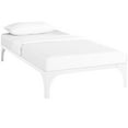 thumbnail image 1 of Modway Ollie Steel Modern Twin Platform Bed Frame Mattress Foundation with Slat Support in White, 1 of 4