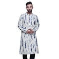 thumbnail image 3 of Atasi Printed Kurta For Men Mandarin Collar Cotton Poplin Casual Kurta Shirt, 3 of 7