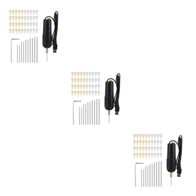 Riwesomey Kit de herramientas de fabricación de plástico para joyería de resina, bricolaje, negro, para entusiastas de las manualidades, juego Type1 NO1