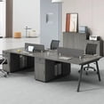thumbnail image 4 of Drafting Wall Corner Desk Writing Work Meeting Music Studio Desk Modern Compact Escritorios De Ordenador Italian Furniture My Lux Decor Round, 4 of 12