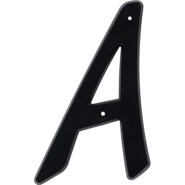 Hillman Group 842533 4 in. NailOn Black Plastic House Letter A 10
