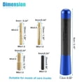 thumbnail image 4 of Unique Bargains 1 Set 8cm 3.15 Inch Car AM FM Radio Signal Antenna Mast Universal Blue Carbon Fiber Pattern Black, 4 of 6